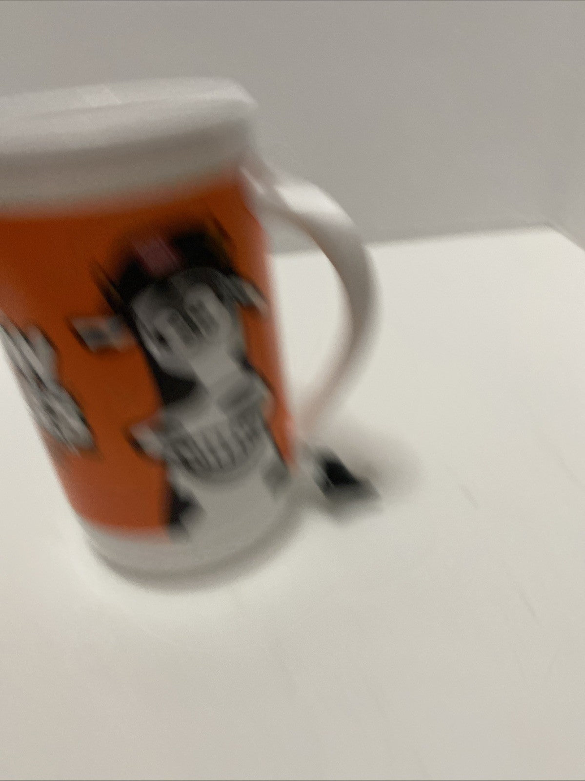 Vintage Cow Tails Candy Orange Plastic Mug