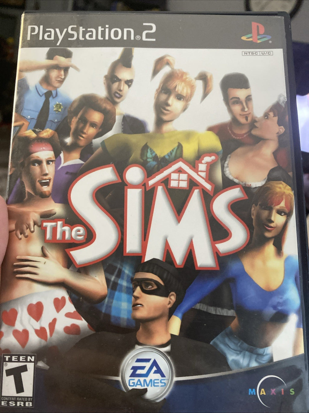 The Sims (Sony PlayStation 2, 2003) CIB Complete Black Label In Rental Case