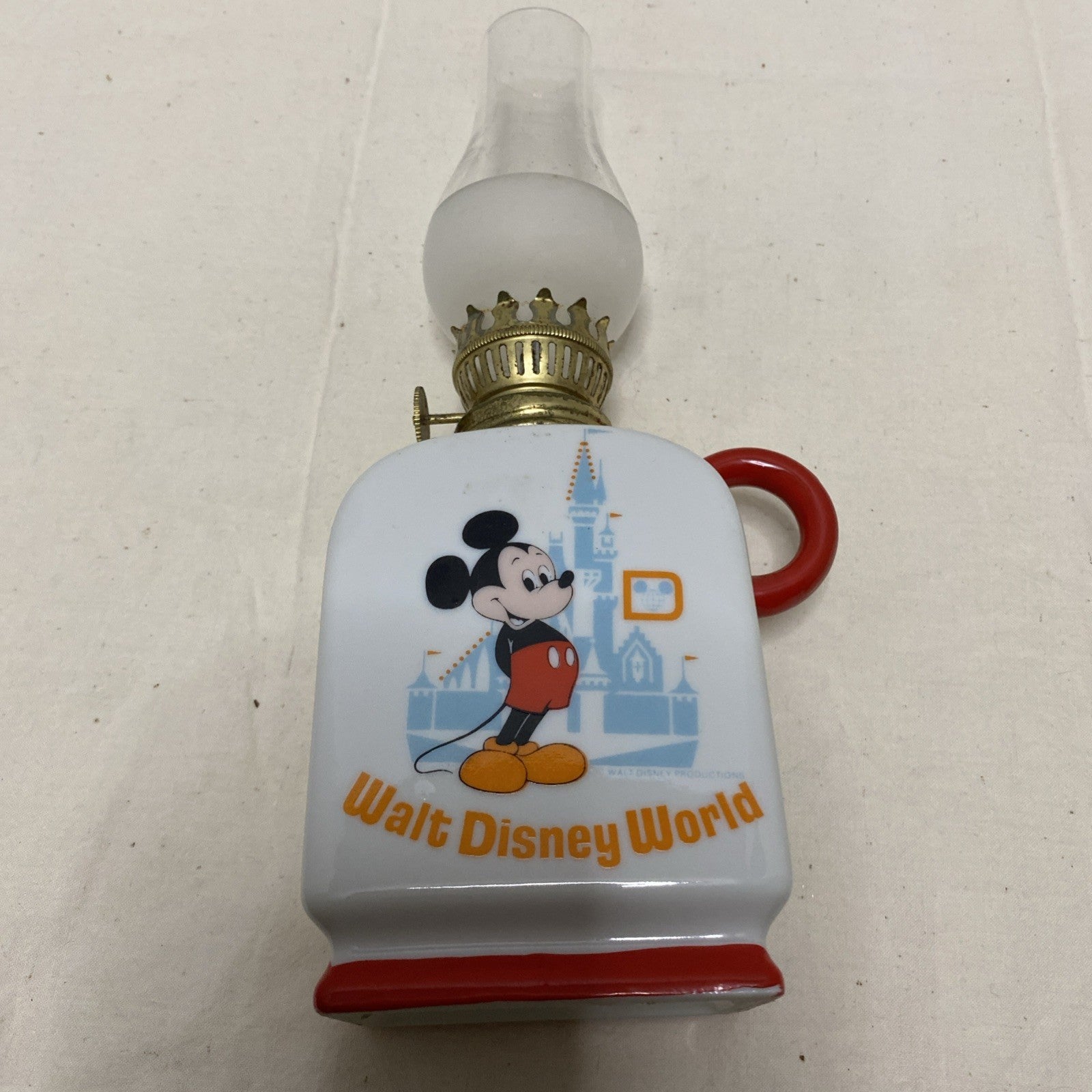 Vintage Walt Disney Production Mickey Finger Oil Lamp Made In Japan -