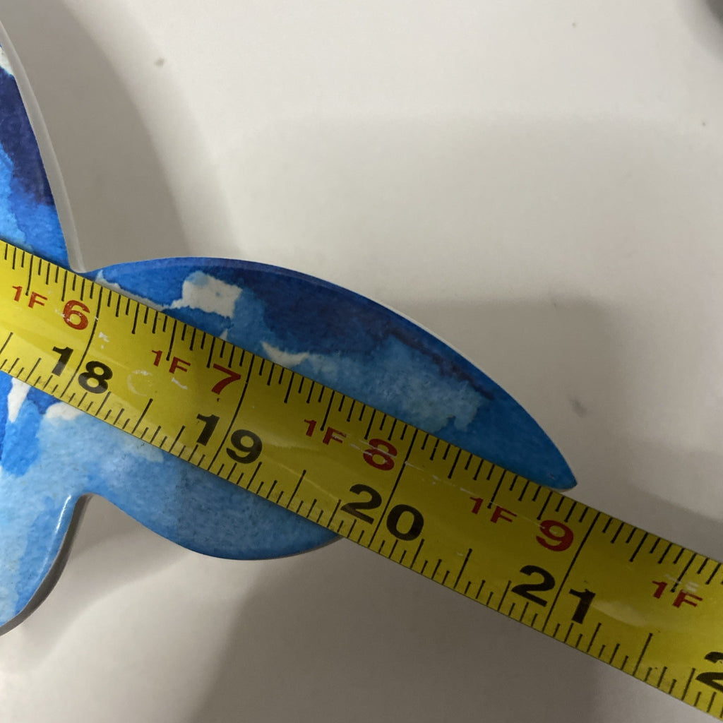 25" Nautica BLUE WHALE MELAMINE SERVING DISH. 21" long. HEAVY.   SUPER NICE!