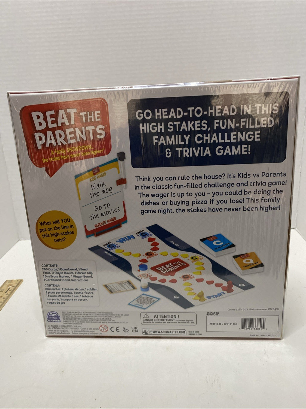 Beat the Parents, Board Game, A Family Showdown, New High Stakes Twist, Sealed