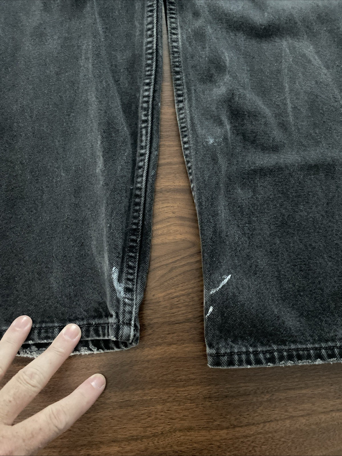 Levis 550 Mens Jeans Size 40x30 Relaxed Fit Black 100% Cotton Thick Material