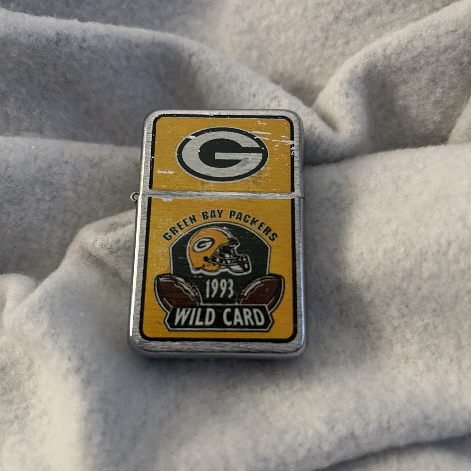 Zippo Lighter Nfl Green Bay Packers 1993 Wildcard Used