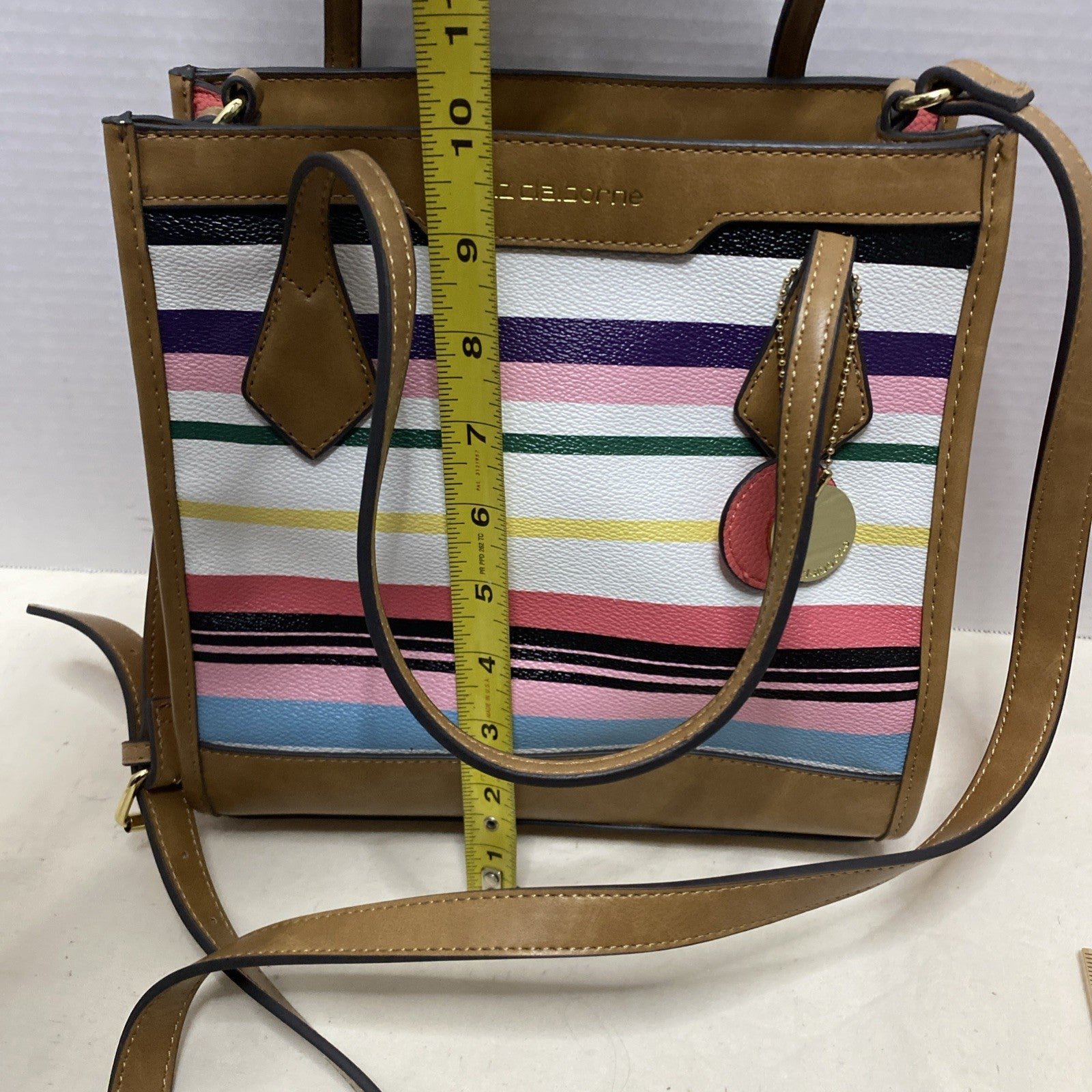 Liz Claiborne Tote Crossbody Bag Striped