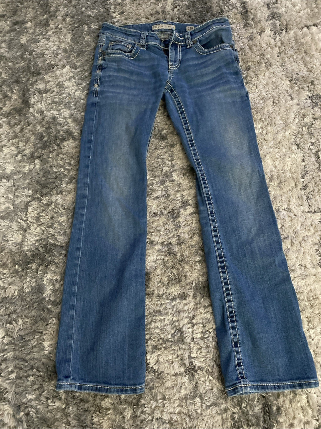 BKE Stella Women’s Low Rise Bootcut, Size 28Rx31 1/2 Blue Jeans