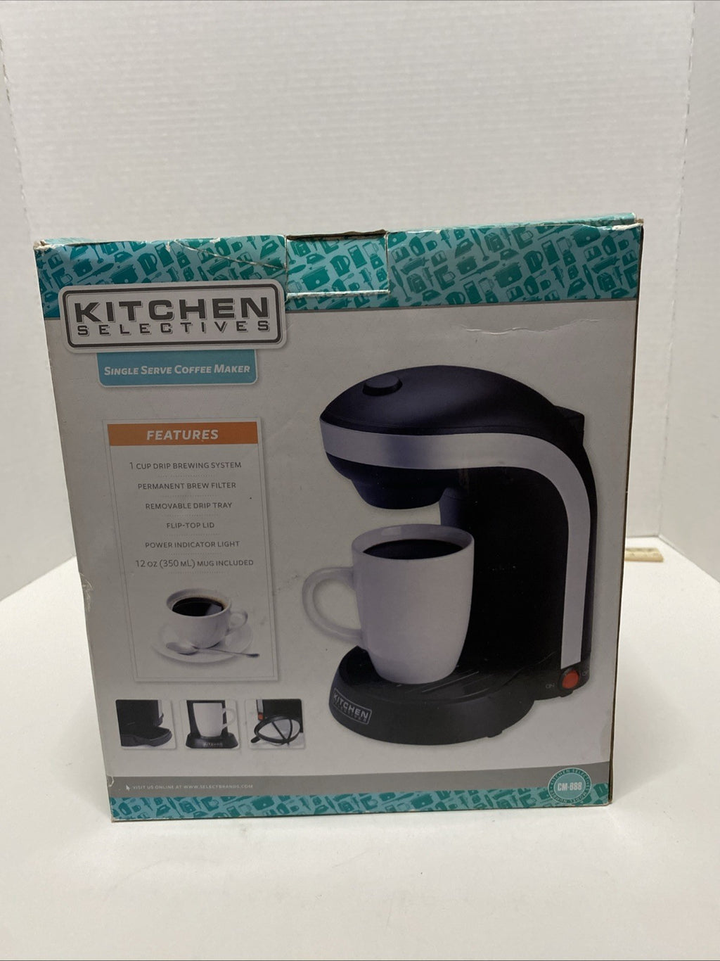 Kitchen Selectives Colors Single Serve Coffee Maker Black New Open Box
