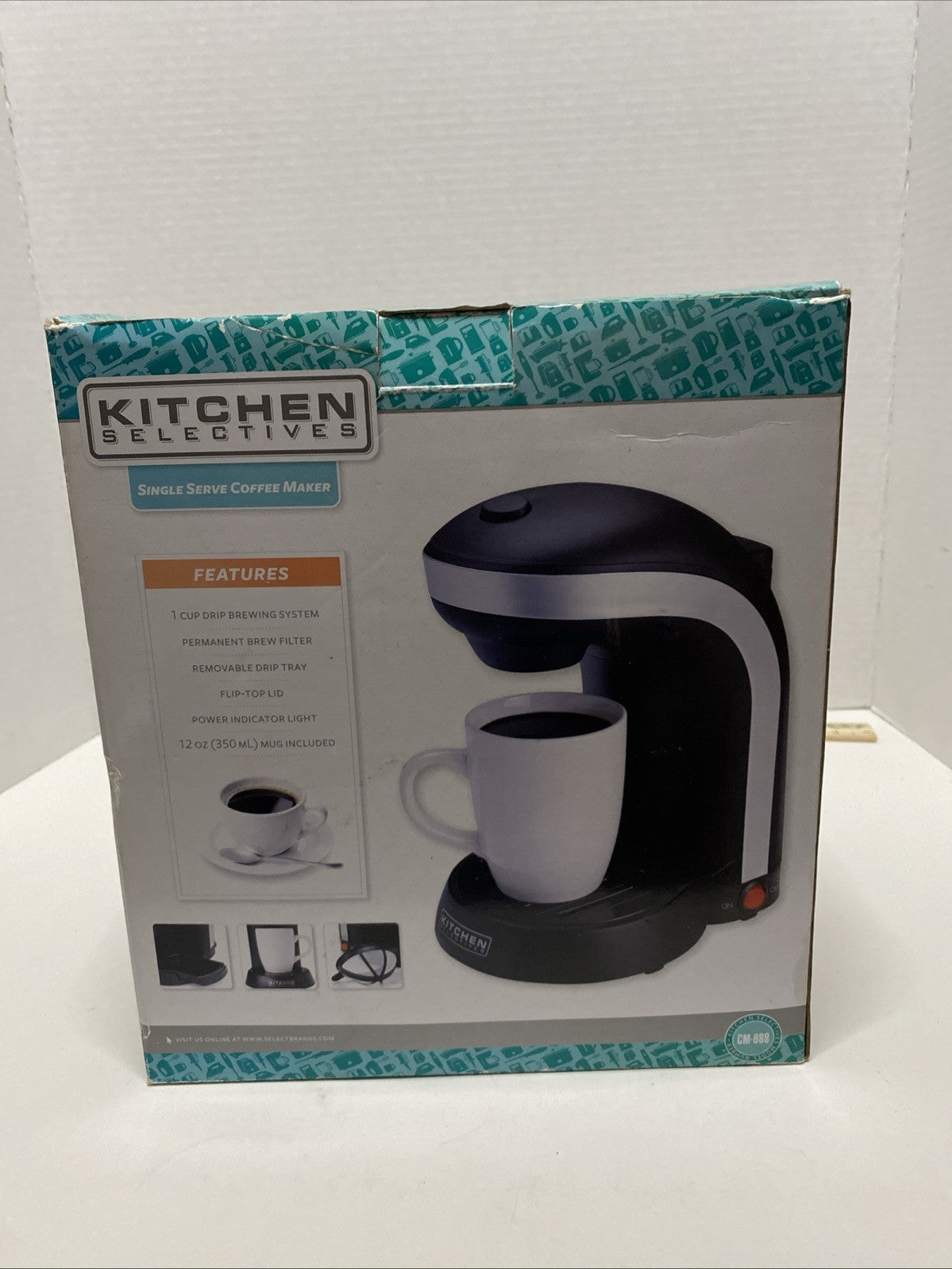 Kitchen Selectives Colors Single Serve Coffee Maker Black New Open Box