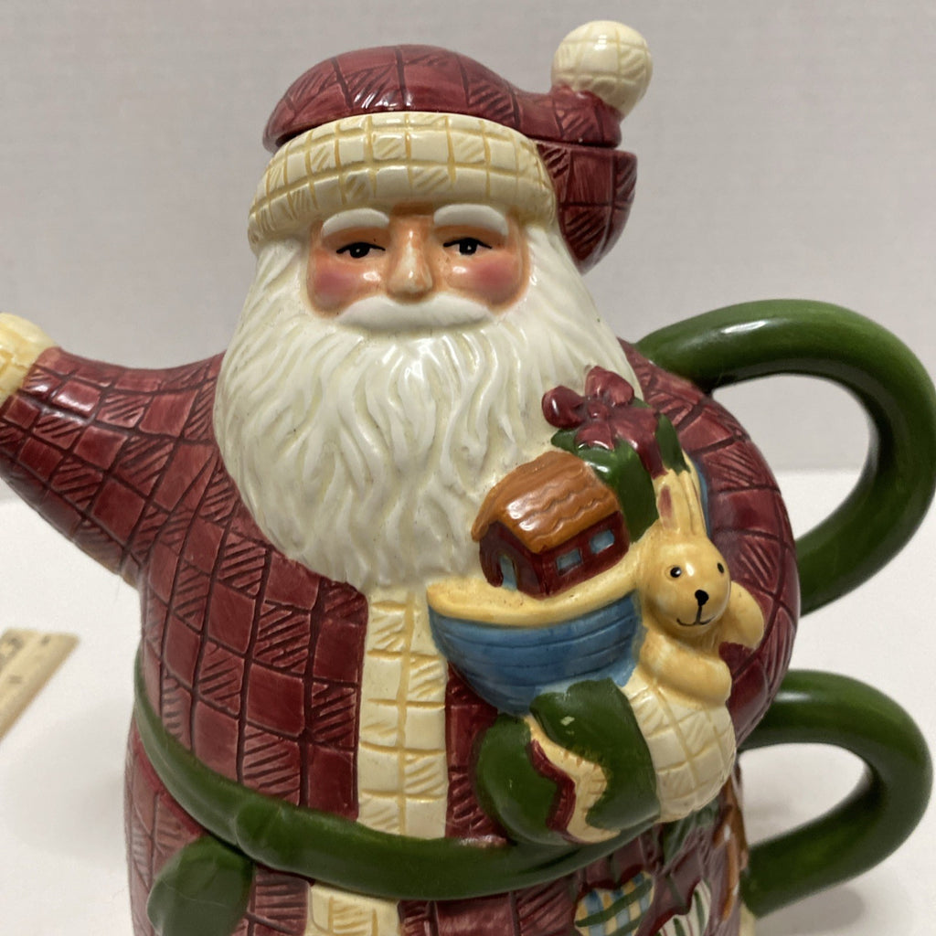 Susan Winget Certified International Company Stacking  Santa Teapot and Mug/ Cup