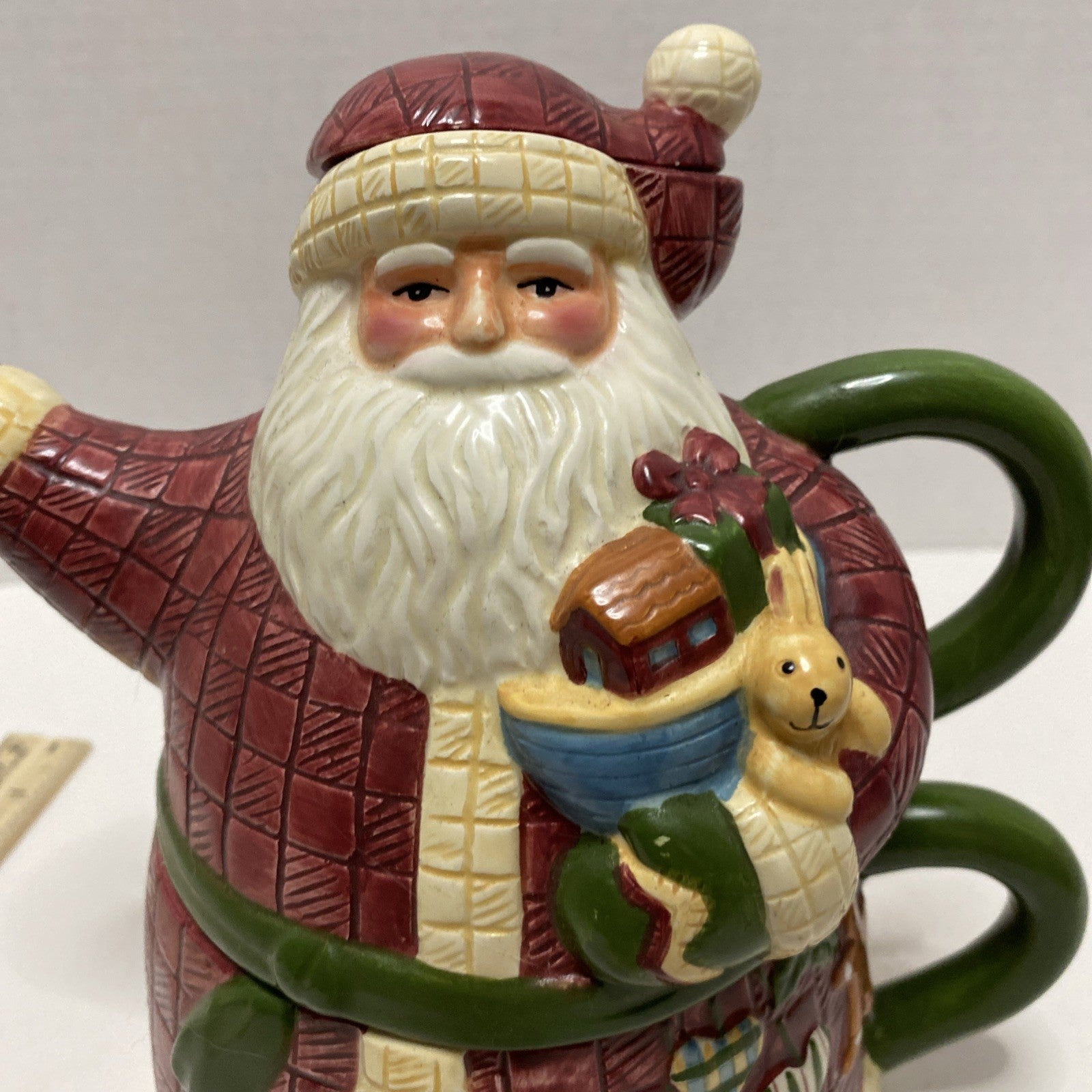 Susan Winget Certified International Company Stacking  Santa Teapot and Mug/ Cup