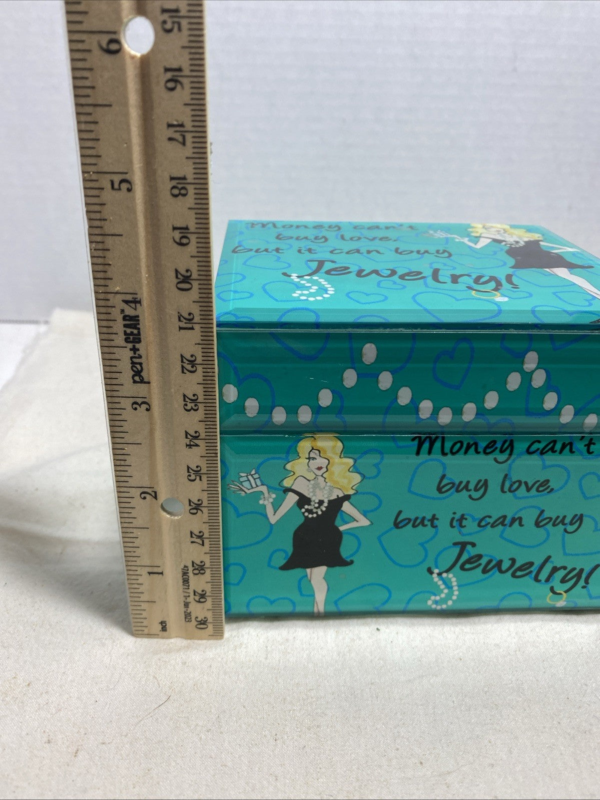 De-Lite ~ "Money Can't Buy Love, But It Can Buy Jewelry" ~ WOOD JEWELRY BOX