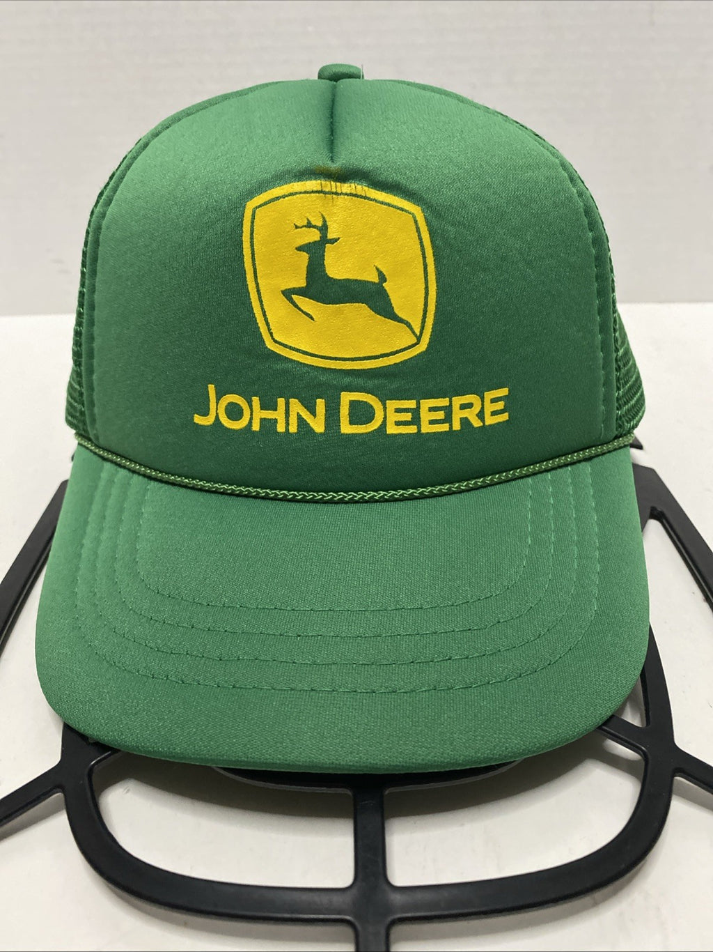Vintage John Deere Mesh Trucker Snapback Foam  Baseball Cap Hat rope Cap