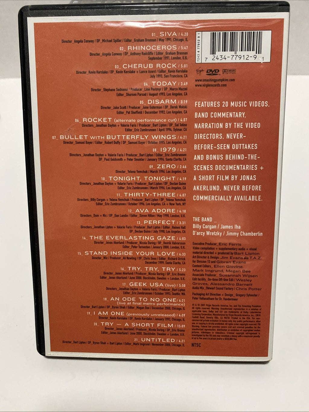 The Smashing Pumpkins 1991-2000  Greatest Hits Video Collection (DVD 2001)