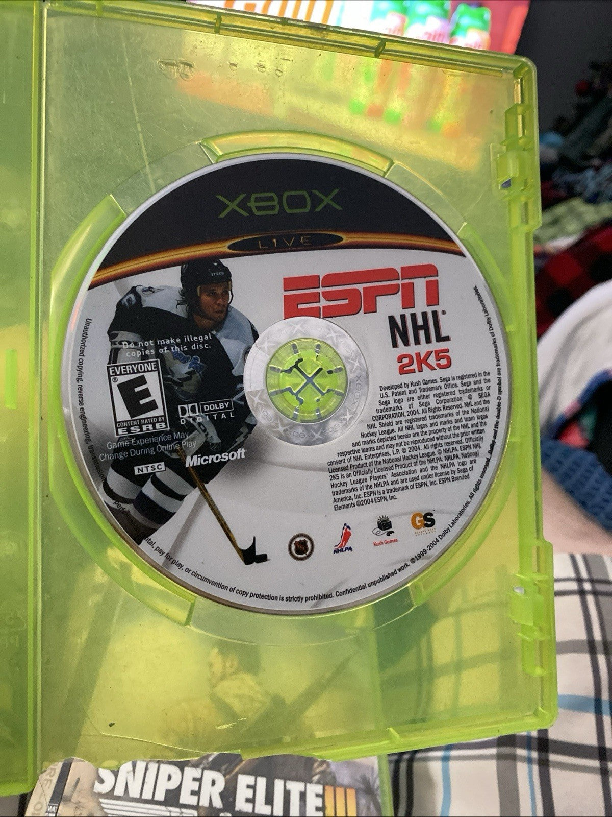 ESPN NHL 2K5 (Microsoft Xbox, 2004) - Disc only