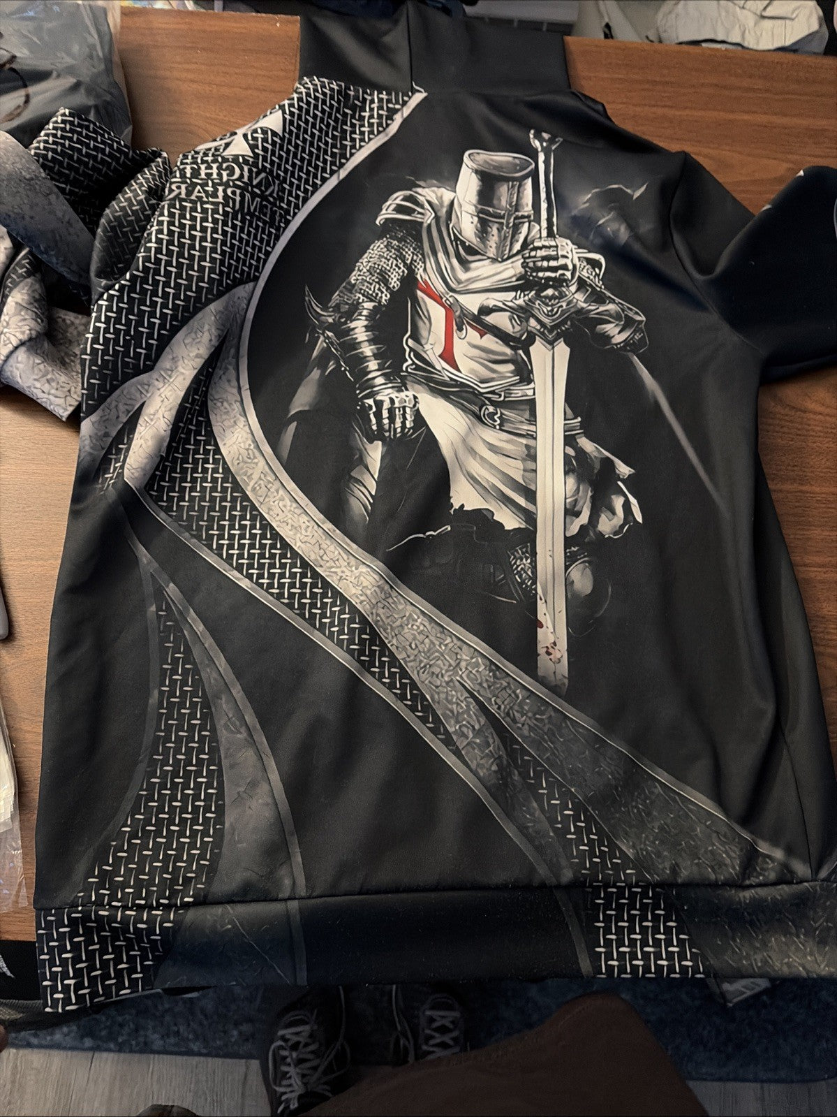 Fashion Printed Knights Templar Men's Hoodie Large