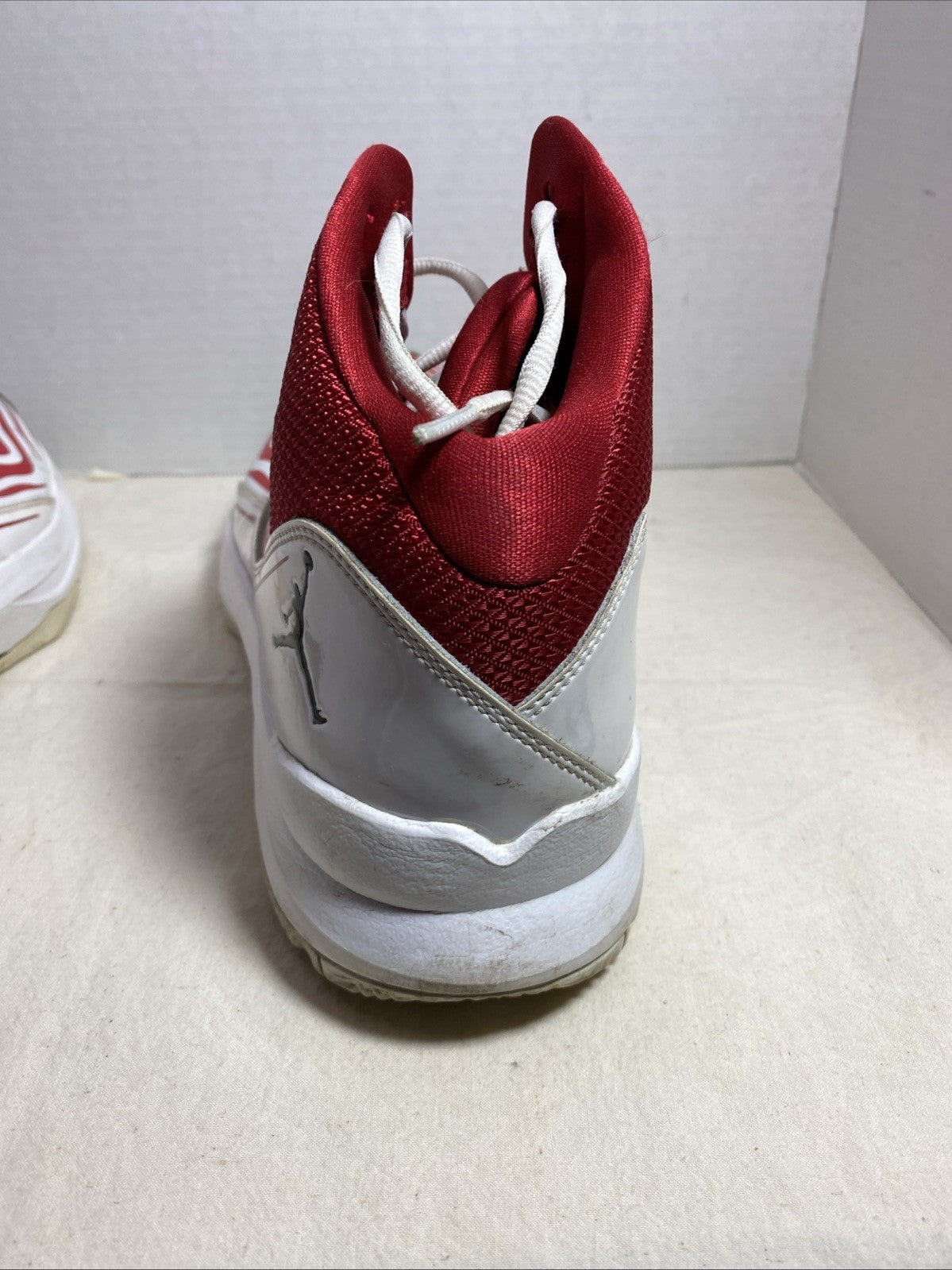 ~Men's Nike Air Jordan Aero Mania Flywire Sneakers ! Sz 12 Red/White