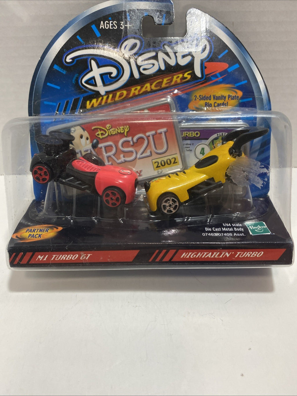 Rare Disney Hasbro 2002 Wild Racers M1 Turbo GT Hightailn' Turbo Die Cast HTF