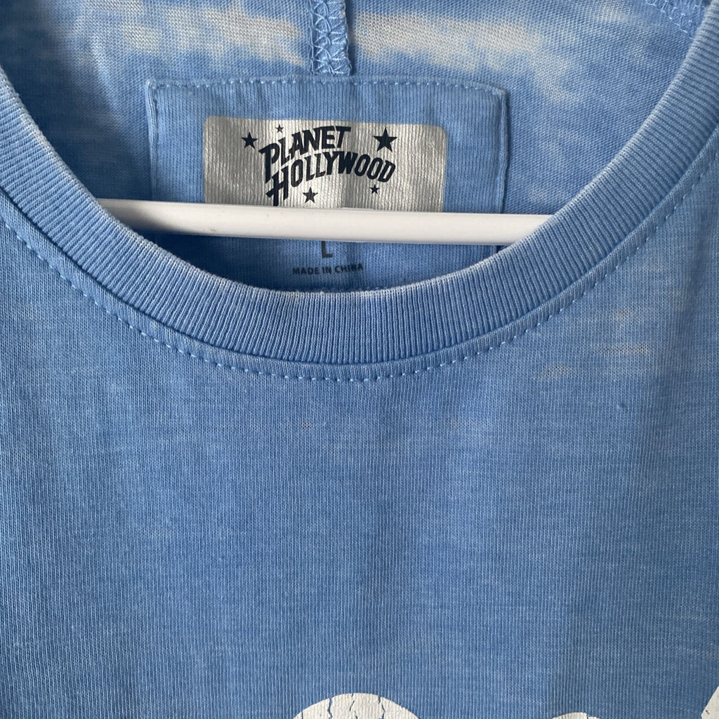 Planet Hollywood sleeveless shirt Beach vibes size large blue