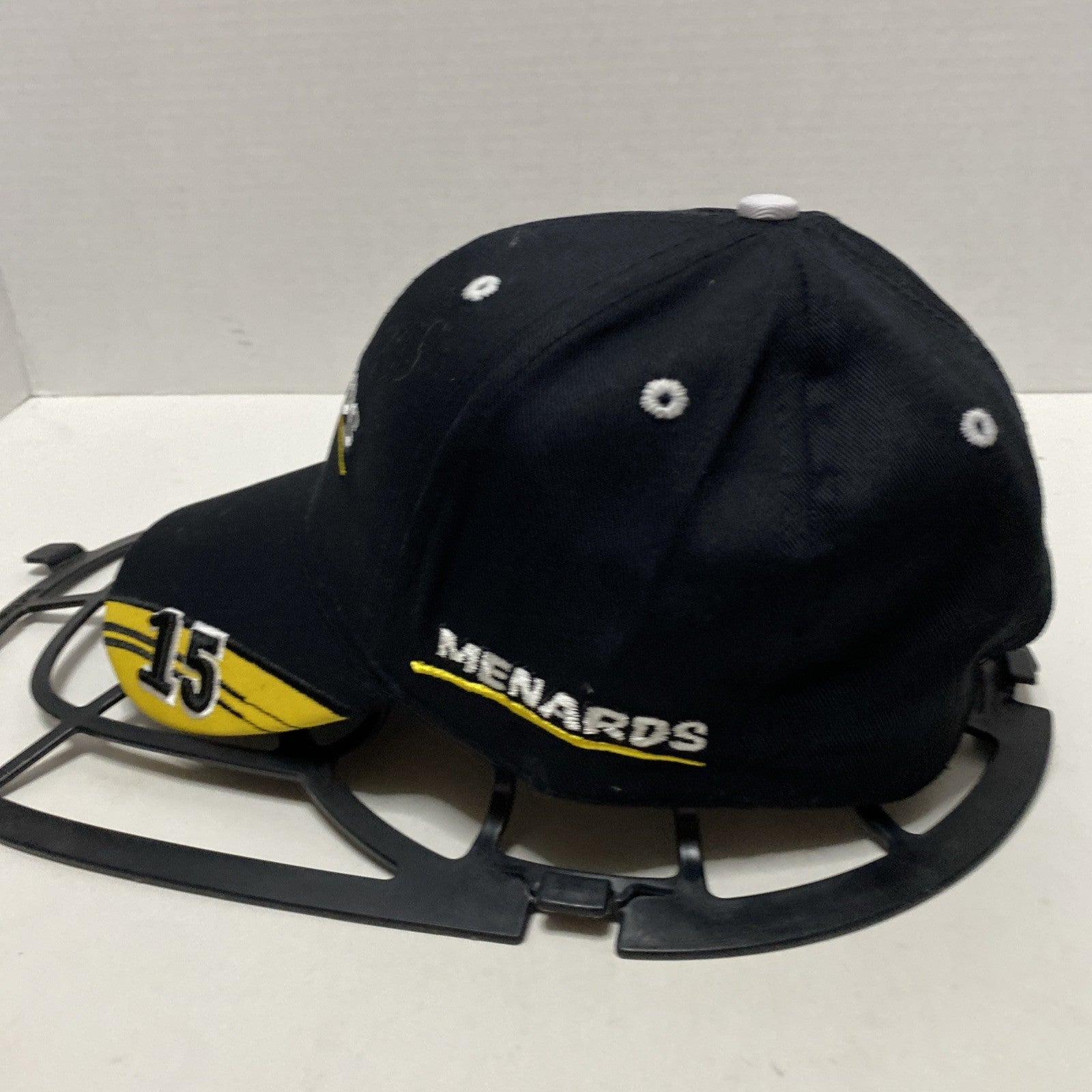 Menards Racing Nascar Hat Cap Mens Strapback Black Yellow #15 Paul Menard NWOT