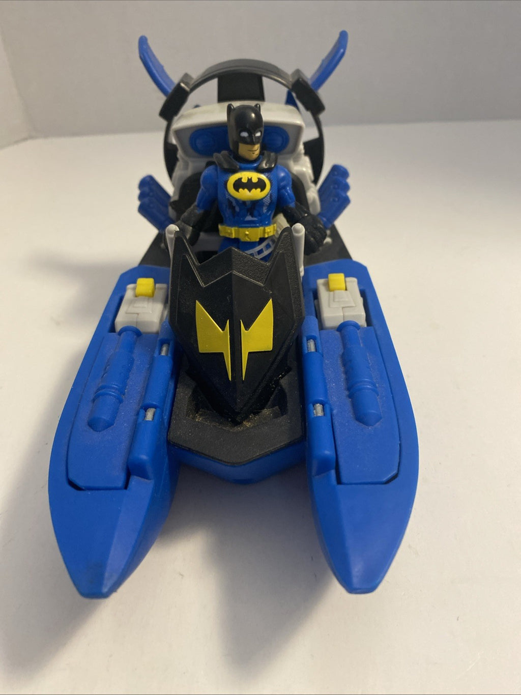 2014 Fisher Price Imaginext DC Batman Bat Boat No Missiles With Figure Airboat 