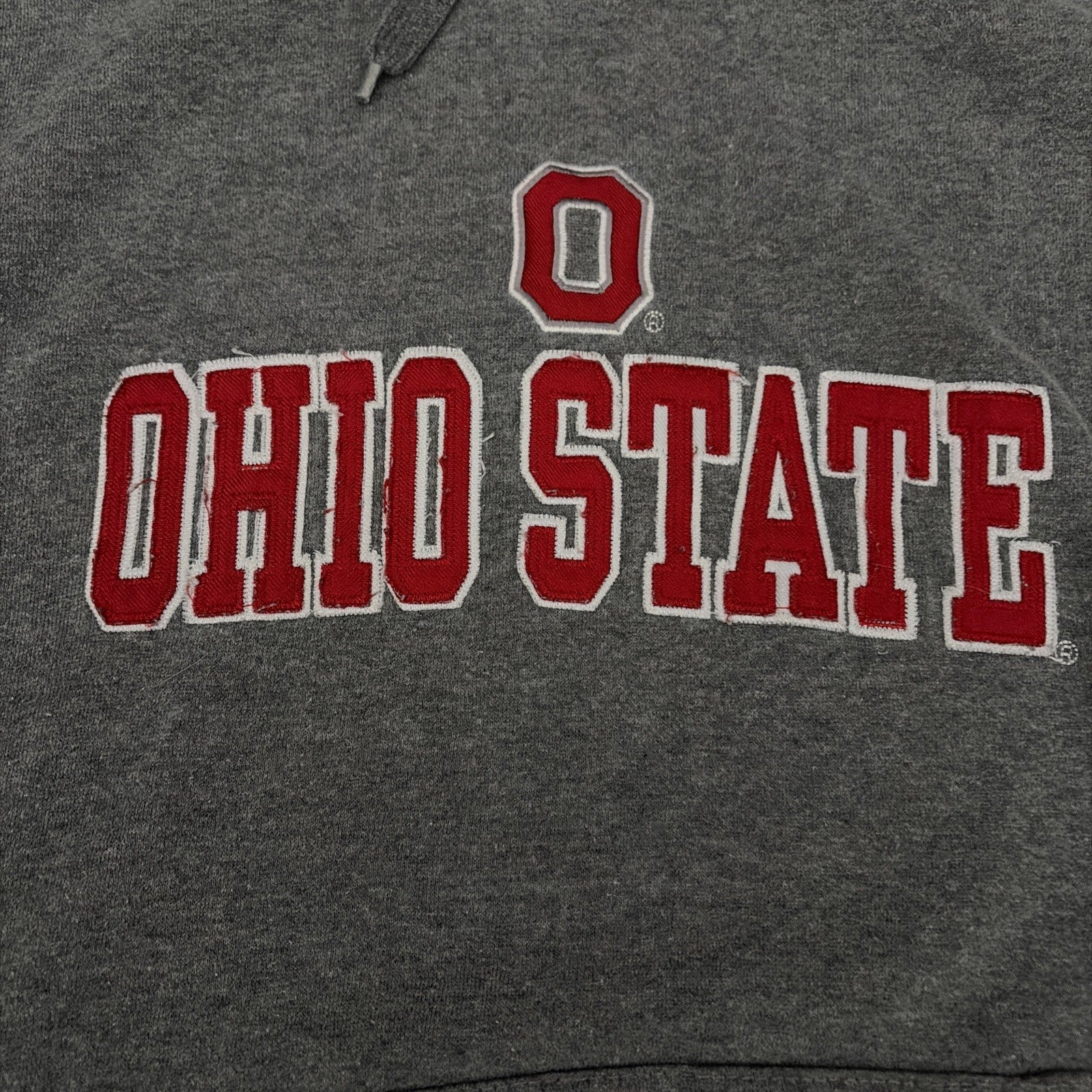 Ohio State University Buckeyes Pullover Hoodie Grey Size XL