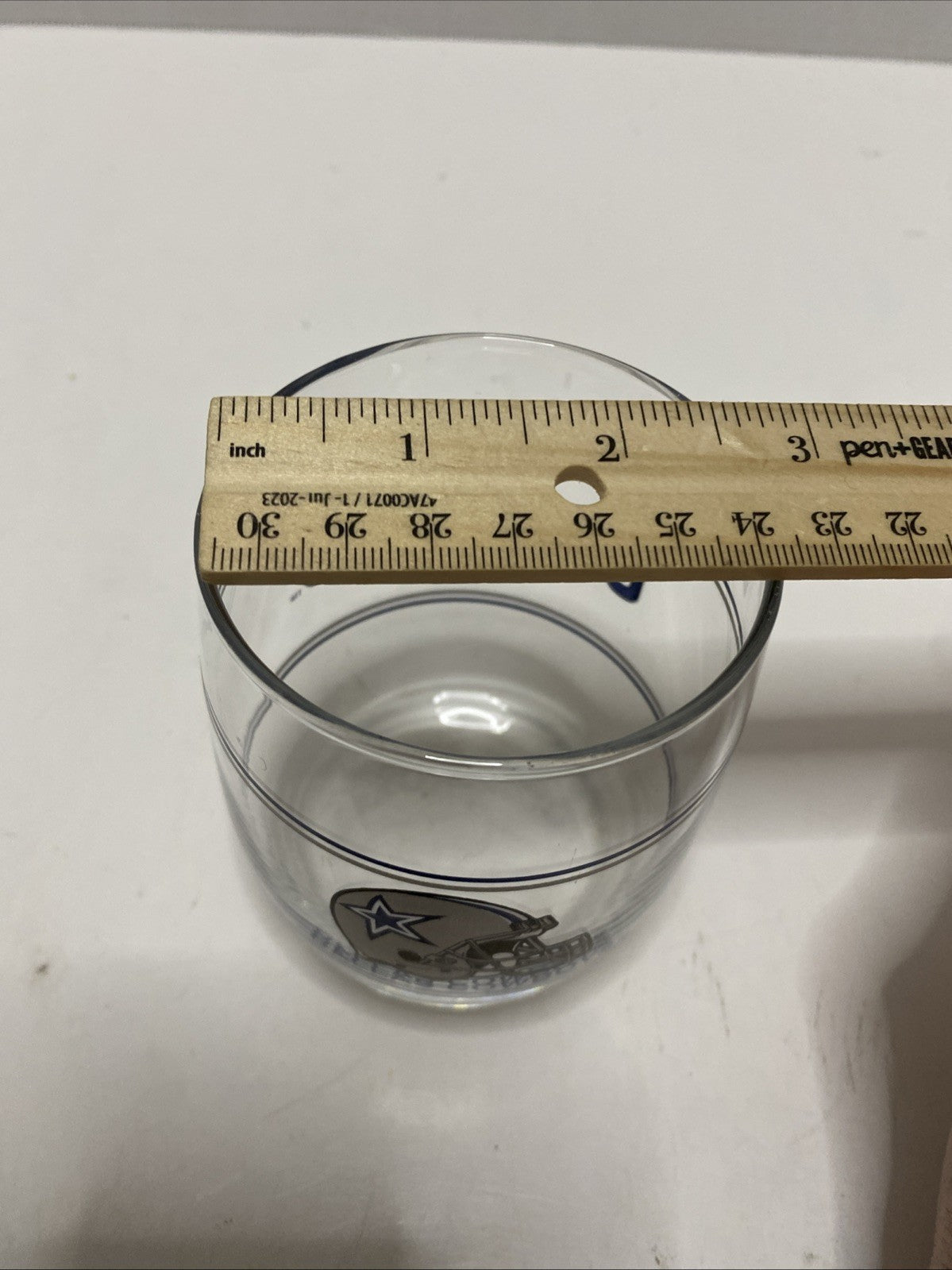 Vintage Dallas Cowboys Drinking Glass-NFL Licensed-Round Bottom