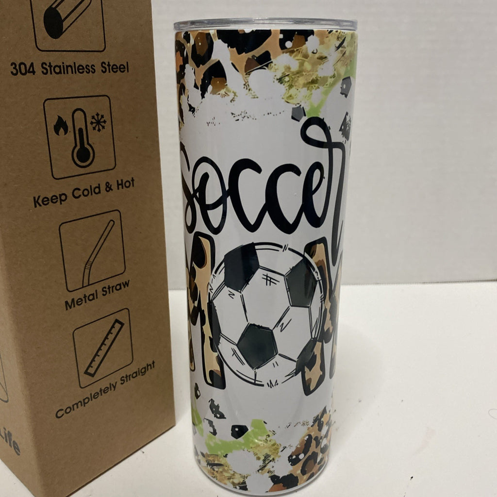 PID Life 20 Oz Sublimation Tumbler  Soccer Mom metal straw