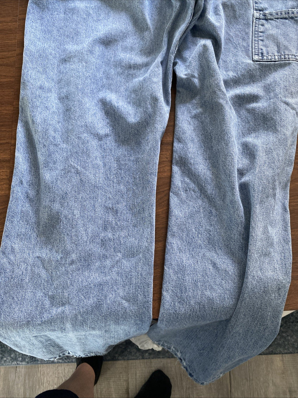 Lee Dungarees Carpenter Jeans Mens 33x32 Blue Denim Workwear Utility Distressed
