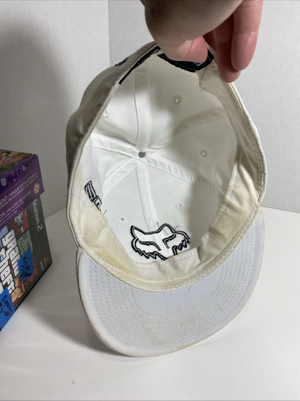 Fox Racing Motocross Bike FlexFit Stretch Fitted Cap Hat FACE LOGO  White XL
