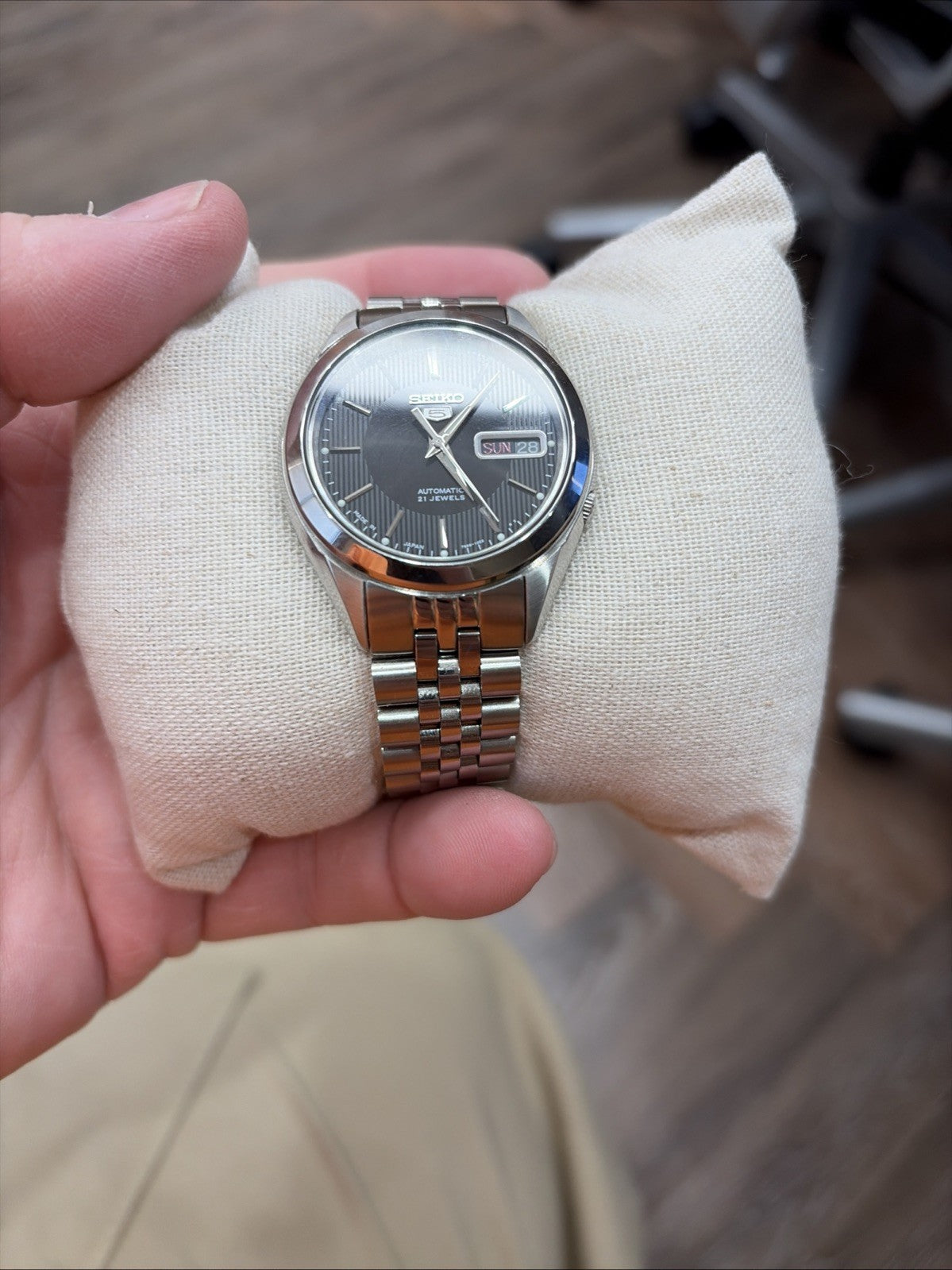 SEIKO 5 SNKL23 SNKL23J1 21 Jewels Automatic Japan Made 30m Stainless Steel