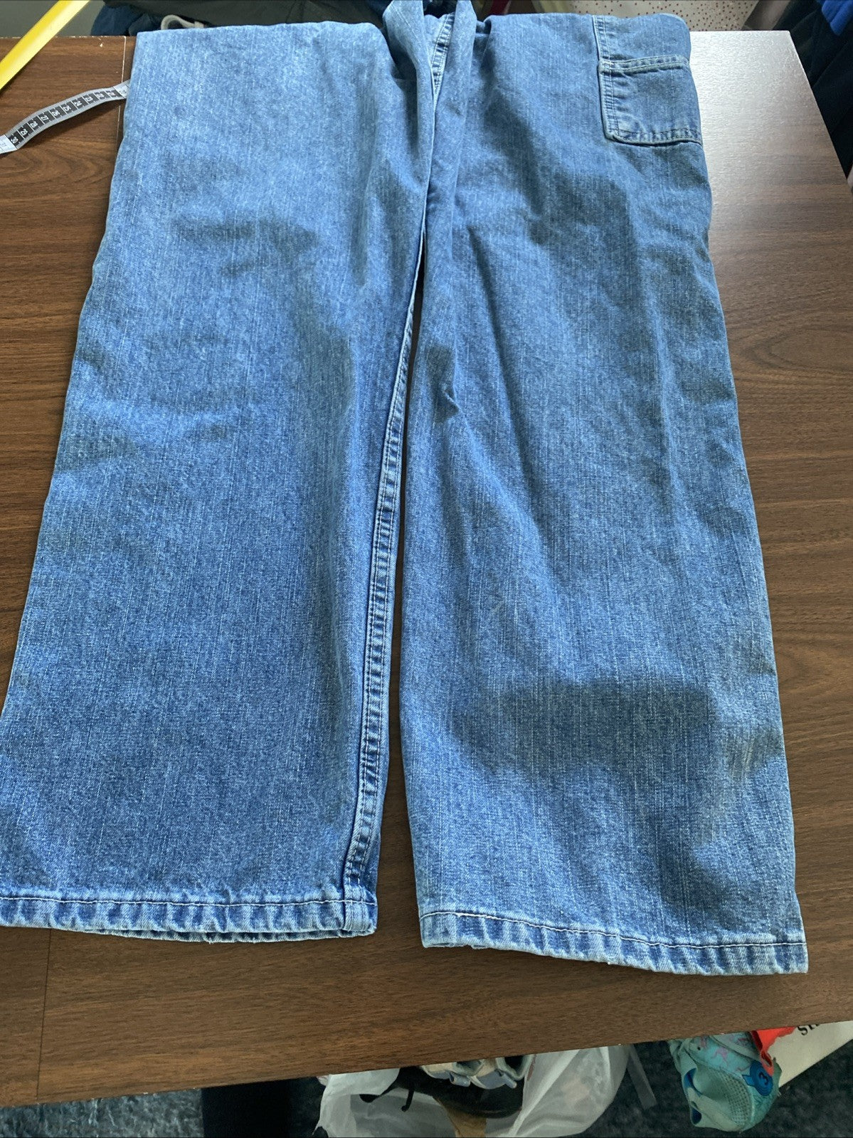 Lee Dungarees Carpenter Jeans Mens 33x32 Blue Denim Workwear Utility Distressed
