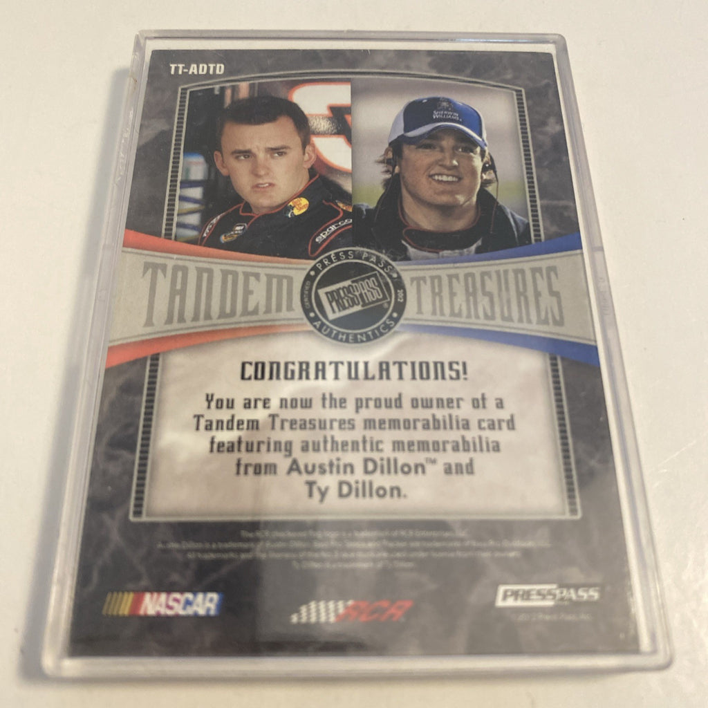 2012 TOTAL MEMORABILIA TANDEM TREASURES DUAL  AUSTIN DILLON/TY DILLON #24/25