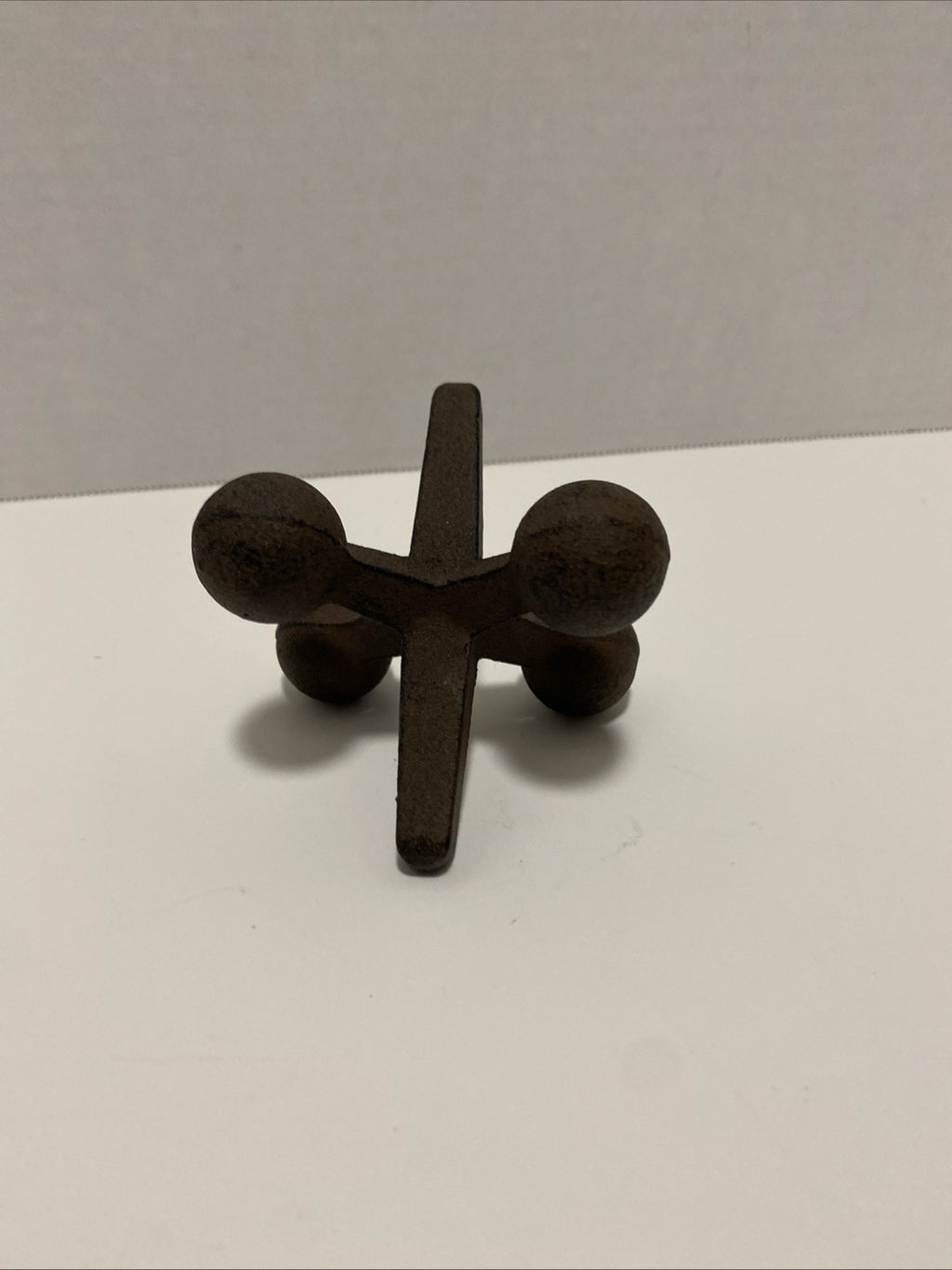 Vintage Cast Iron Jack Bookend Heavy Duty Doorstop Paperweight  4"