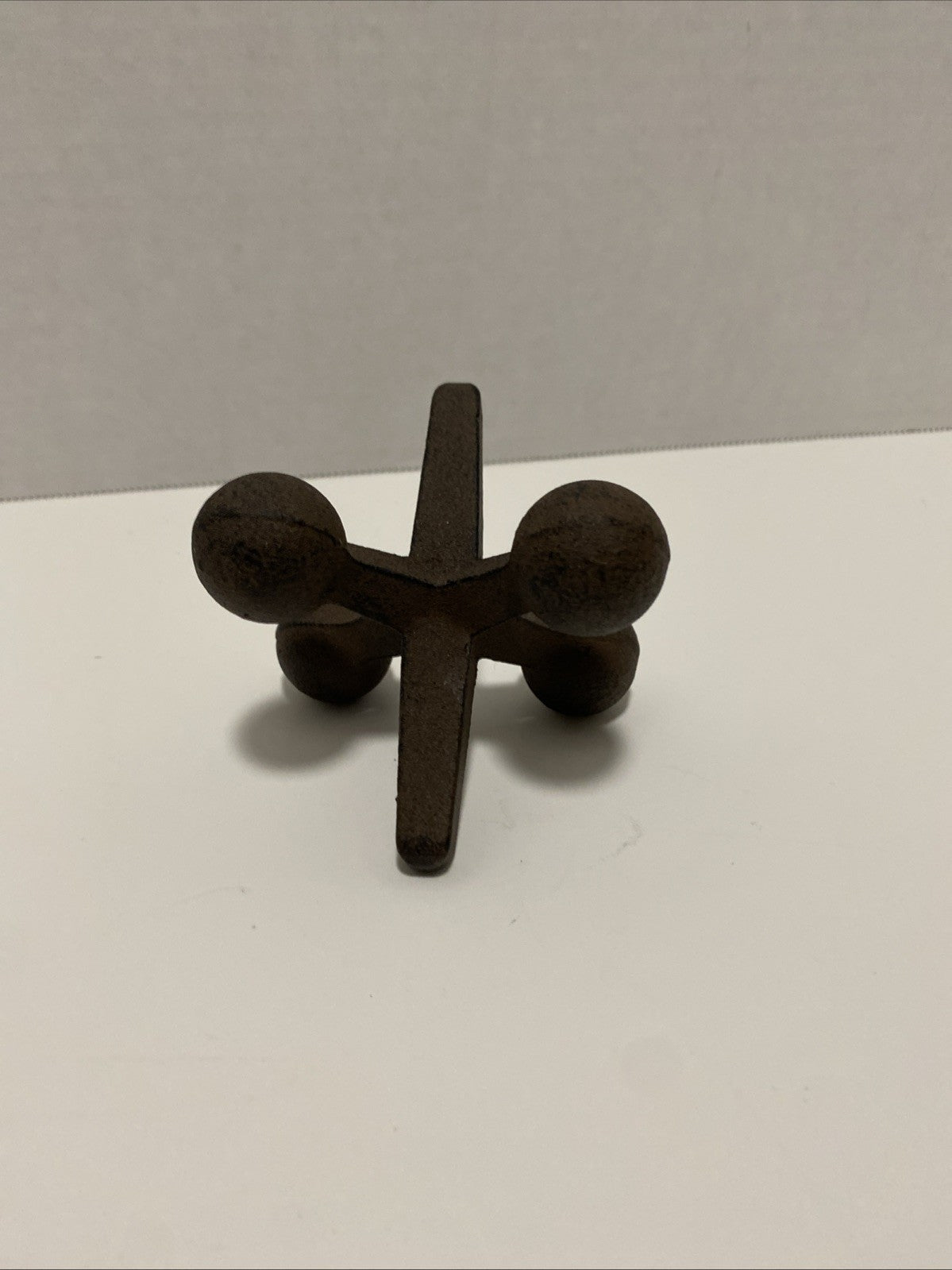 Vintage Cast Iron Jack Bookend Heavy Duty Doorstop Paperweight  4"