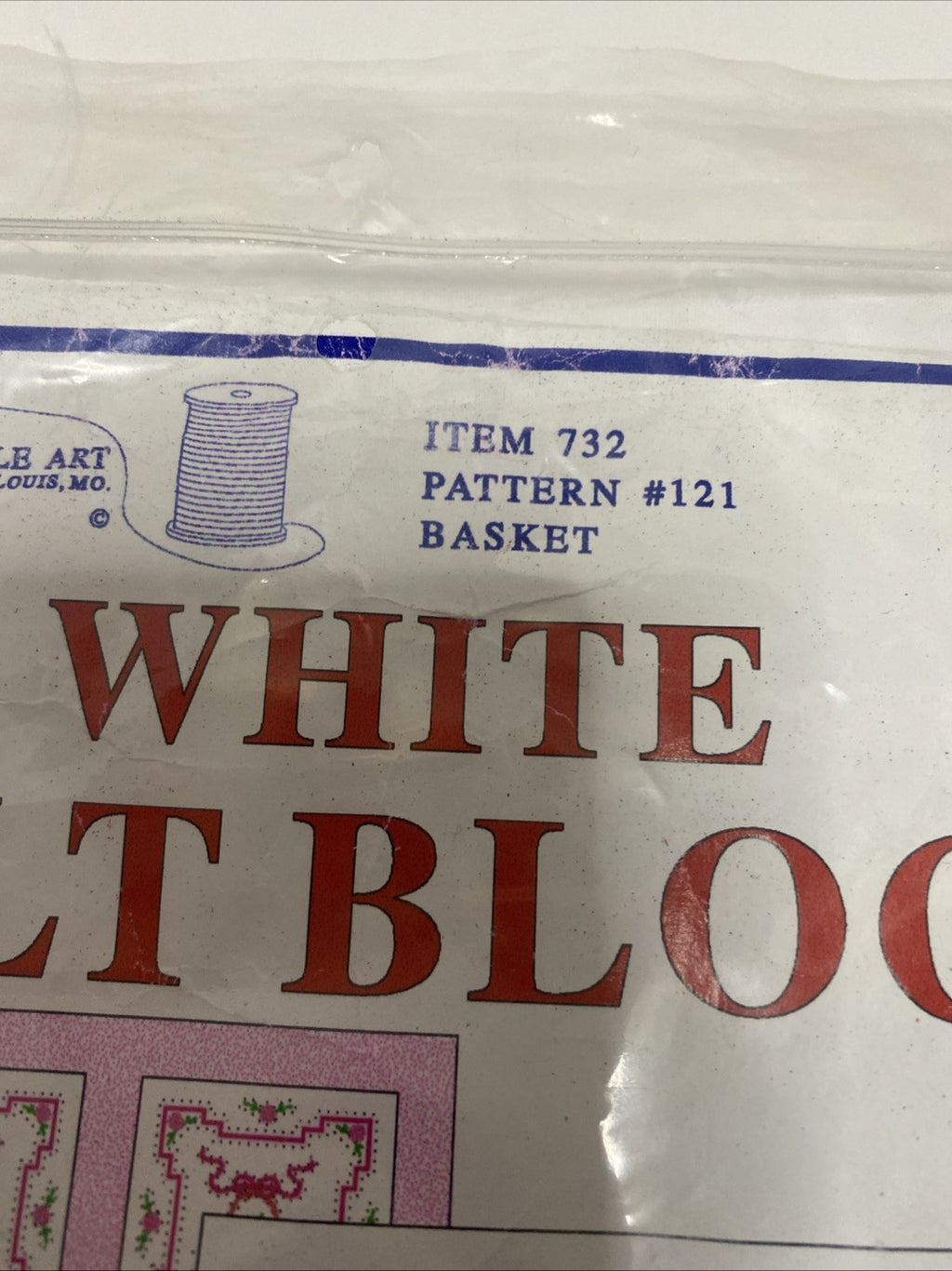 Jack Dempsey White Quilt Blocks #732~ Floral Design ~ NEW Set of 6 - 18" x 18"