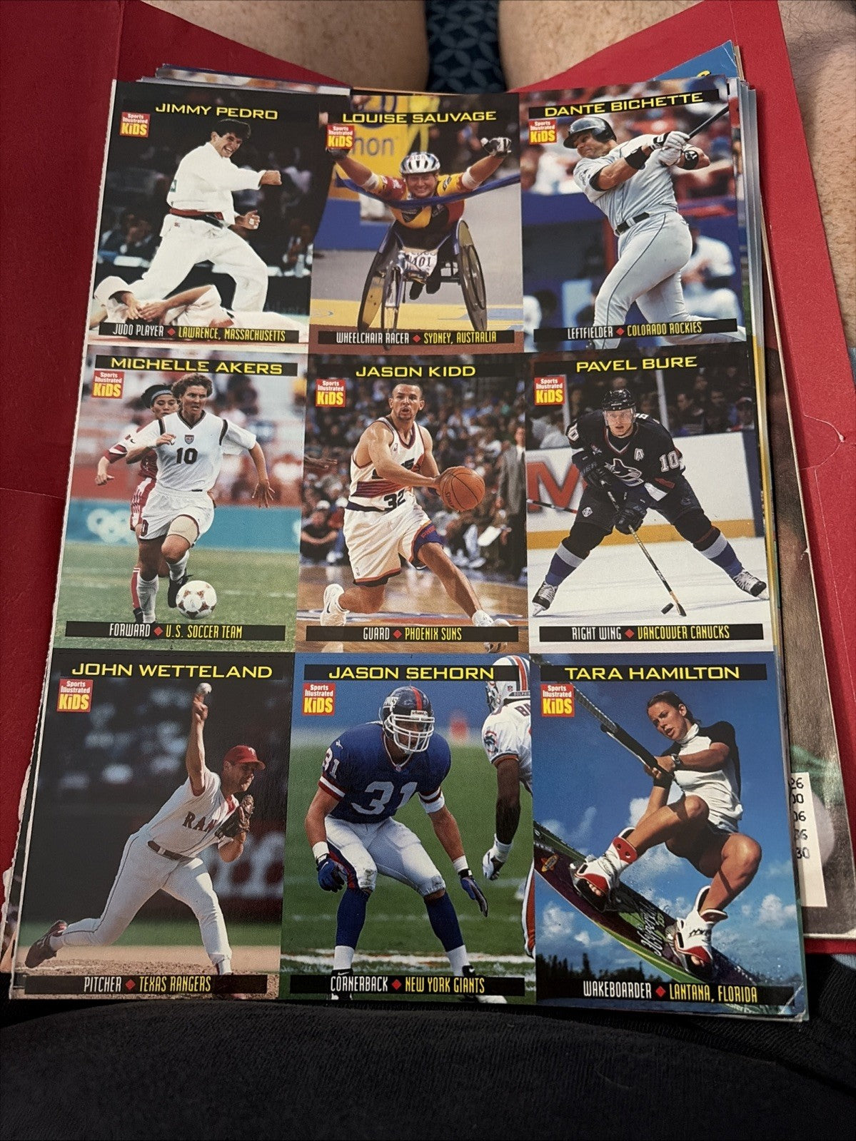 Sports Illustrated For Kids August 1998 Uncut Sheet #712-720 Kidd, Bure, Pedro