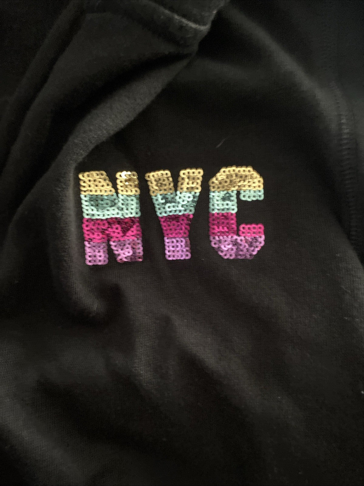 Pink Victoria’s Secret love pink NYC black women’s small hoodie zip up