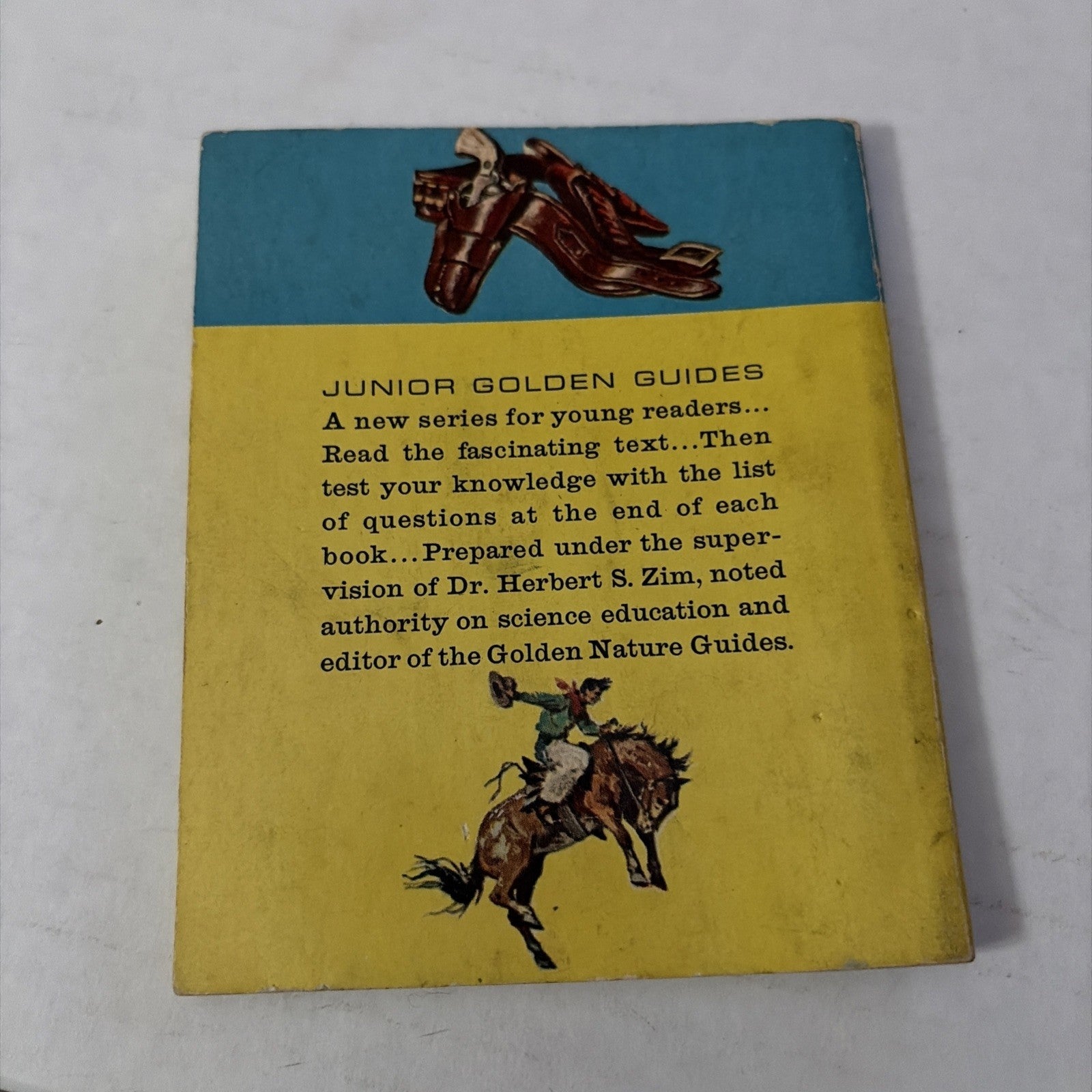 COWBOYS - Jay Clark - QUIZ-ME JUNIOR GOLDEN GUIDE - 1964 - COLOR & B&W PICTURES