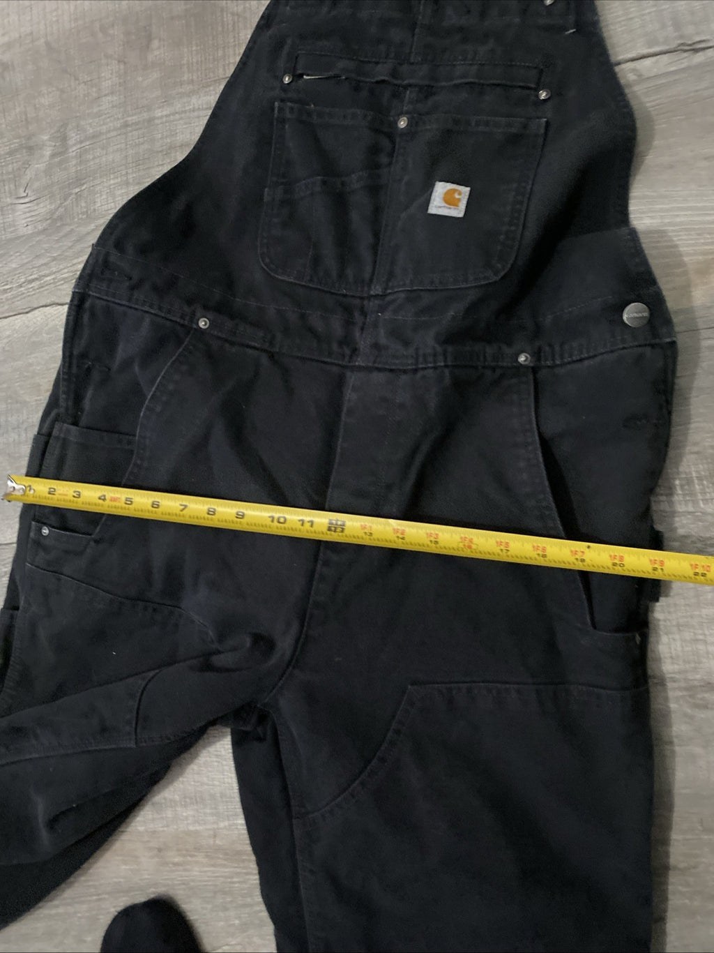 Carhartt (12-14) Short Bib Overalls Black