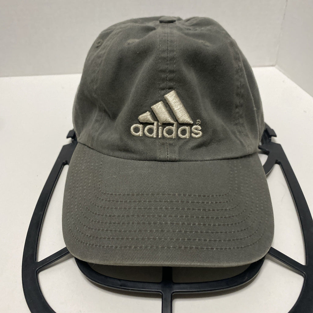 Adidas Hat Cap Strap Back Adult One Size Green White 100% Cotton Climalite Twill