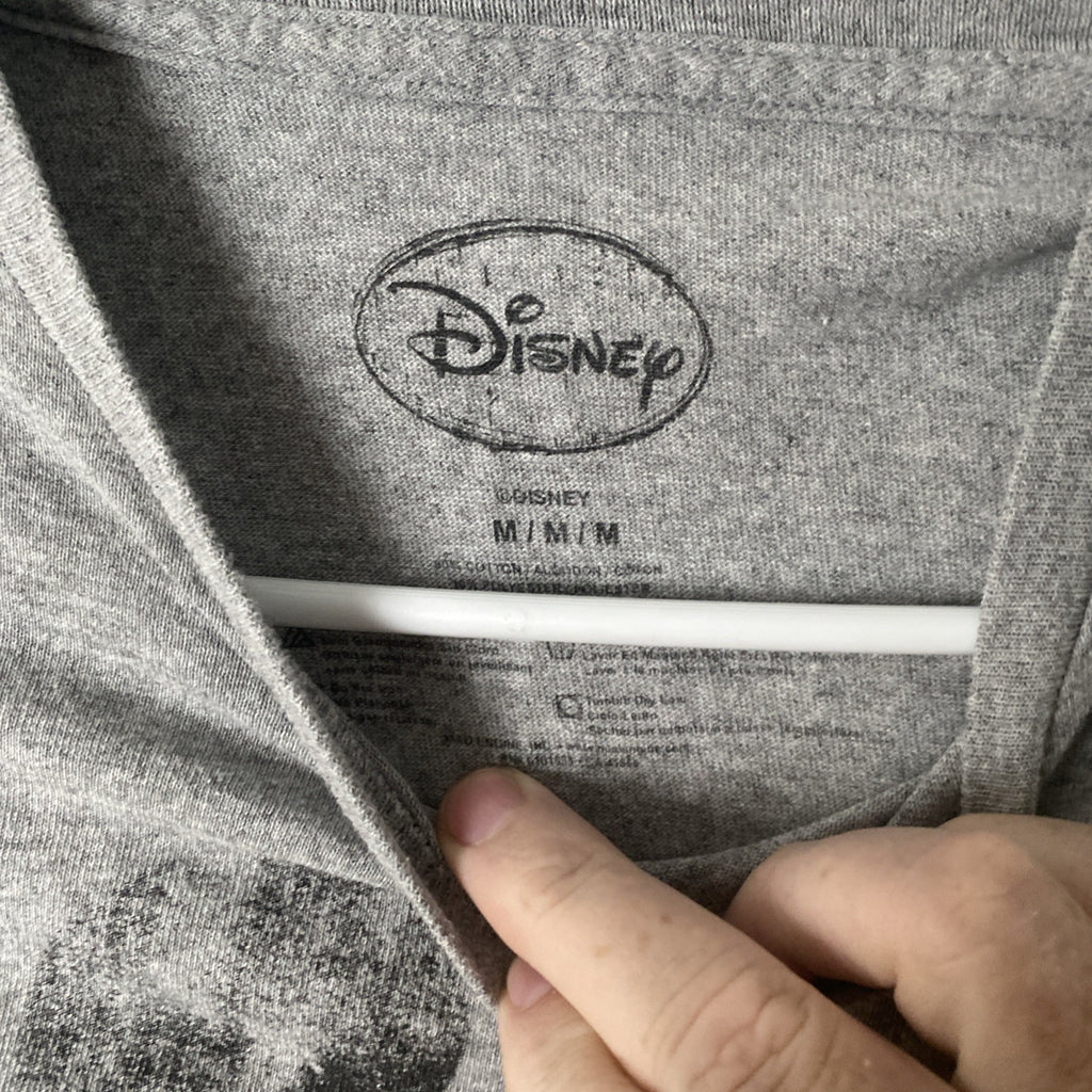 Disney Mickey Mouse Classic T-Shirt for Adults Gray Size Medium short sleeve