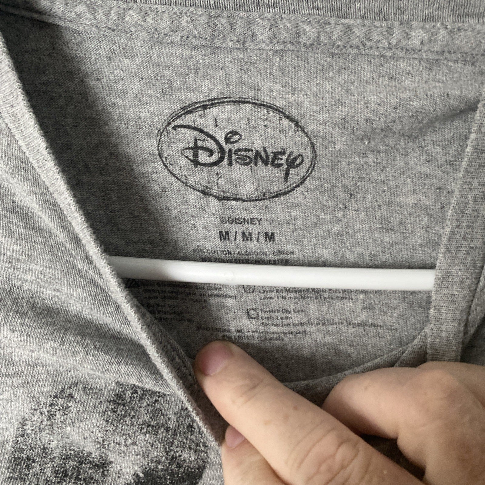 Disney Mickey Mouse Classic T-Shirt for Adults Gray Size Medium short sleeve