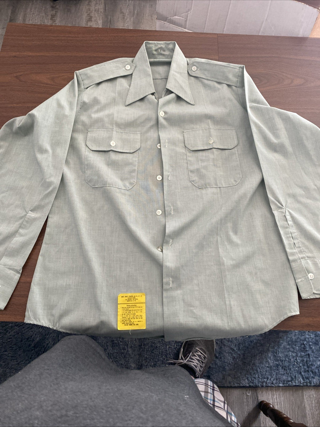 US Army issue Garrison Long Sleeve Shirt Size 15 1/2 x 33 8405-01-077-5033 Class