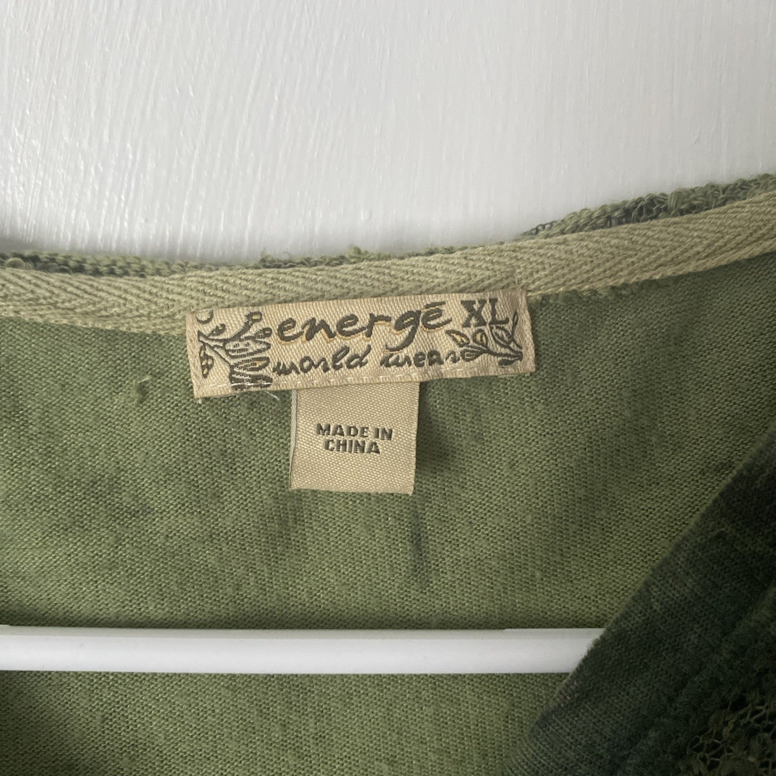 Women’s zip up hoodie energy XL world war dark green