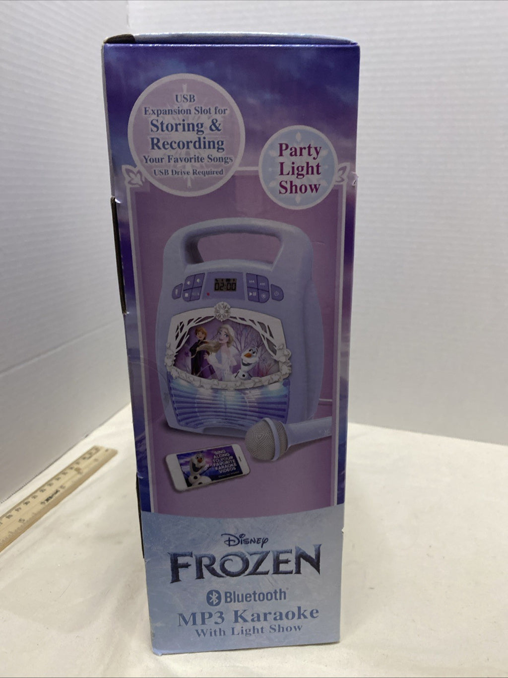 Disney Frozen MP3 Bluetooth Karaoke with Light Show & Microphone - Brand New