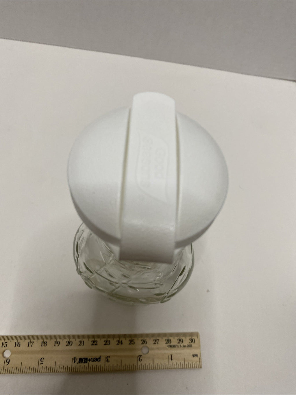 Good Seasons Glass Cruet Salad Dressing Oil Vinegar Shaker Bottle w/ White Lid