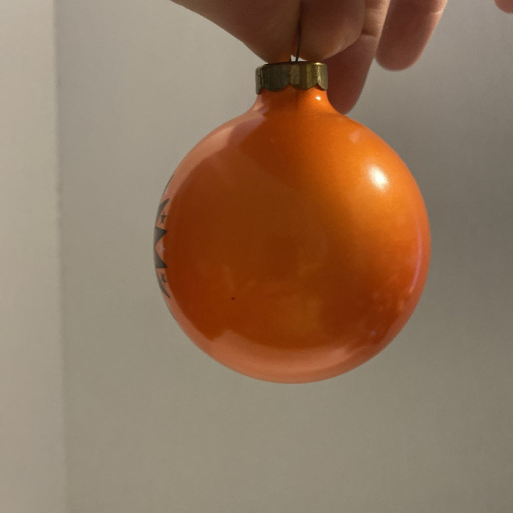 NFL Cleveland Browns Round Glass Hanging Christmas Ornament