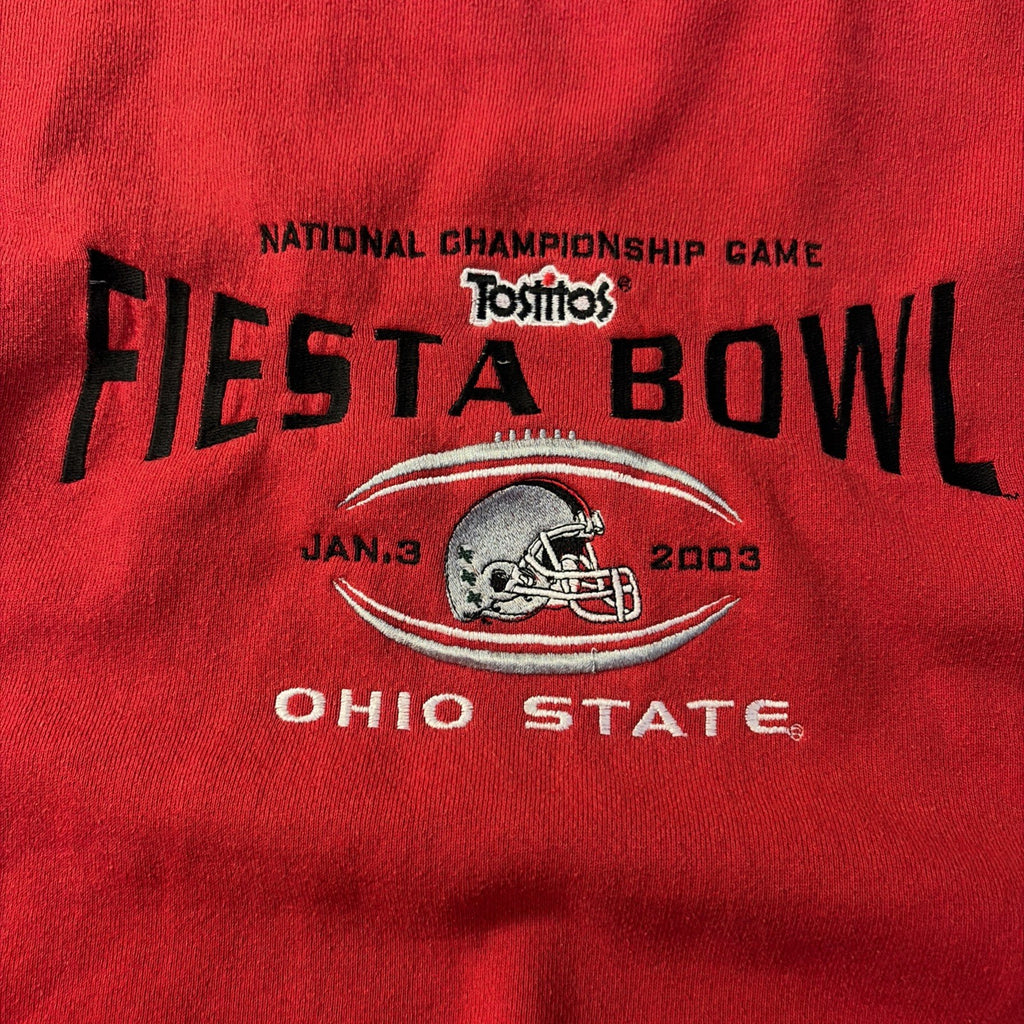 Vintage XL 2003 Ohio State Buckeyes Tostitos Fiesta Bowl Sweatshirt Red