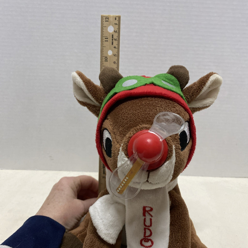 Rudolph The Red Nosed Reindeer Musical With Light Show Spinning Nose ( Works!!)