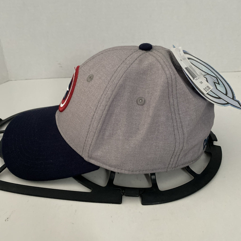 MARVEL Captain American Snapback Hat Men's Wool Blend Adjustable Cap Grey