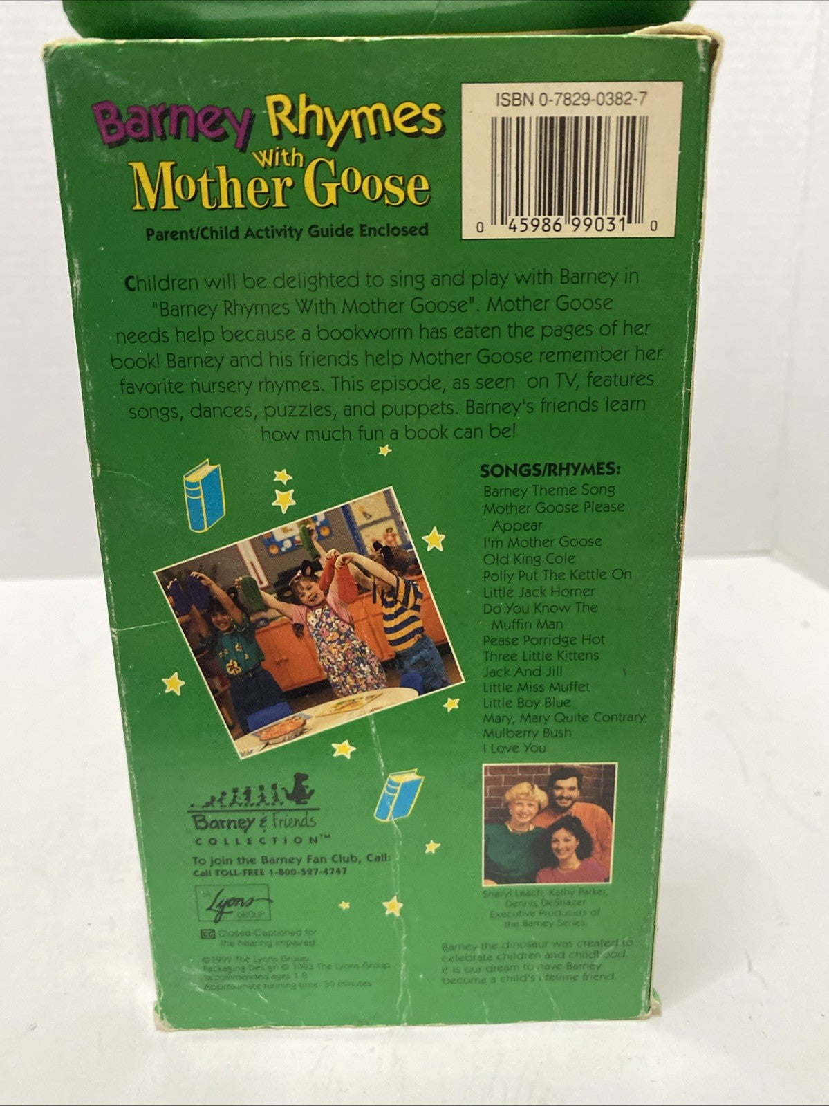 Vintage 1993 Barney & Friends Barney Rhymes with Mother Goose VHS